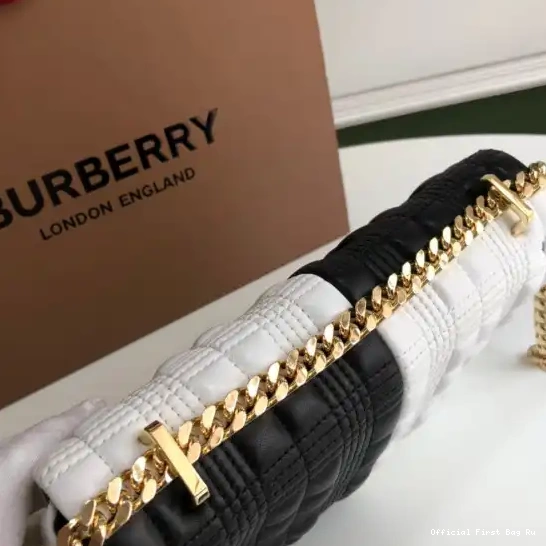 Official FirstBag Ru Two-tone Lola Lambskin Check Bag Small BURBERRY Quilted 0510